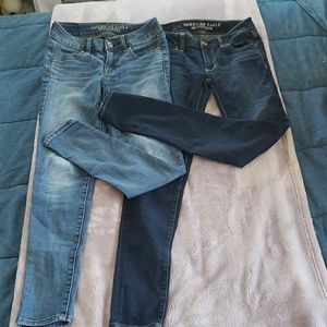 Lot of 2 American Eagle Super Stretch skinny jeans